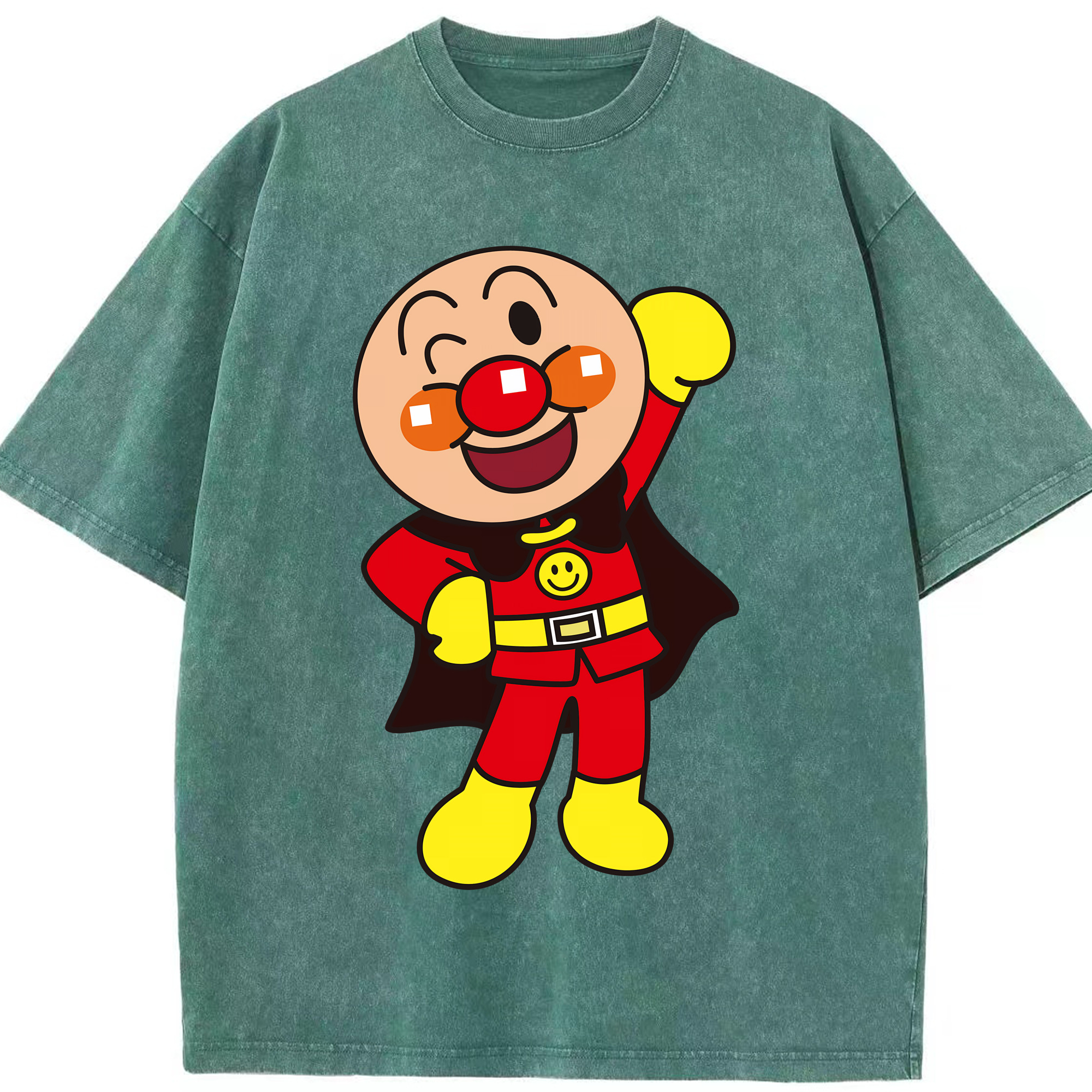 （画像用） アンパンマン Anpanman 綿100% ヴィンテージ風 半袖Tシャツ（フロントプリント）